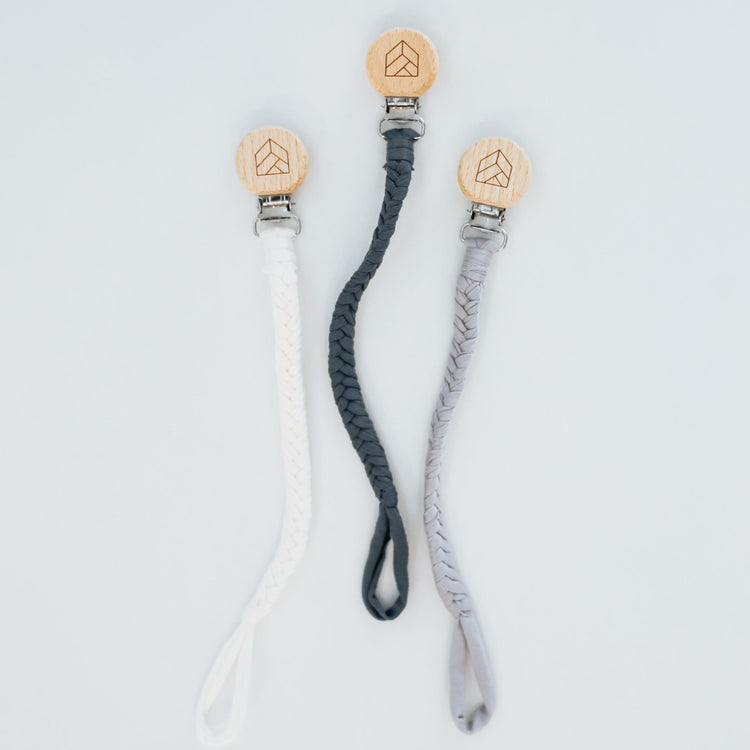 Fabric Paci Clips | Silicone Paci Clips | Rope Paci Clip | Wood Paci Clip | Safe Paci Clip