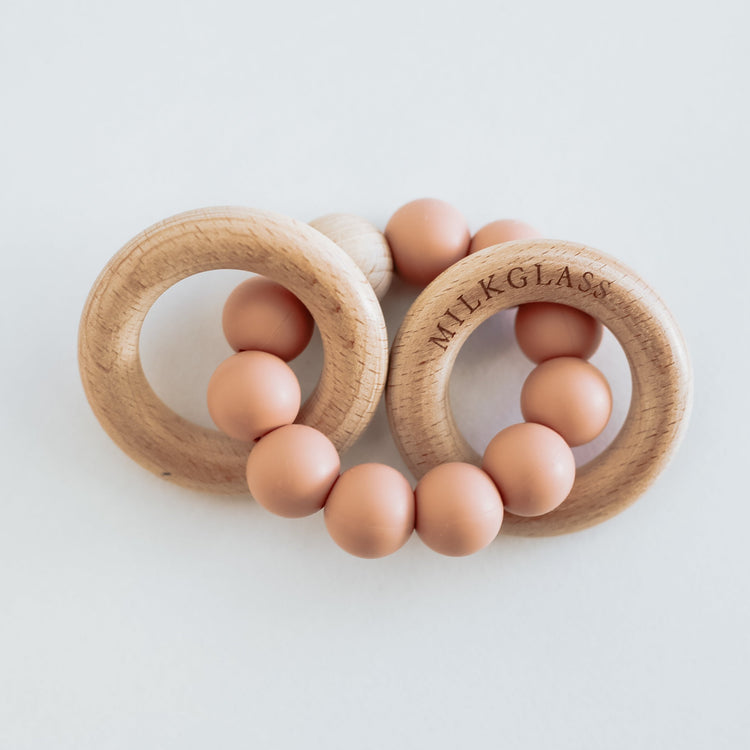 Ring Teether | Wood Baby Teether | Silicone Teether