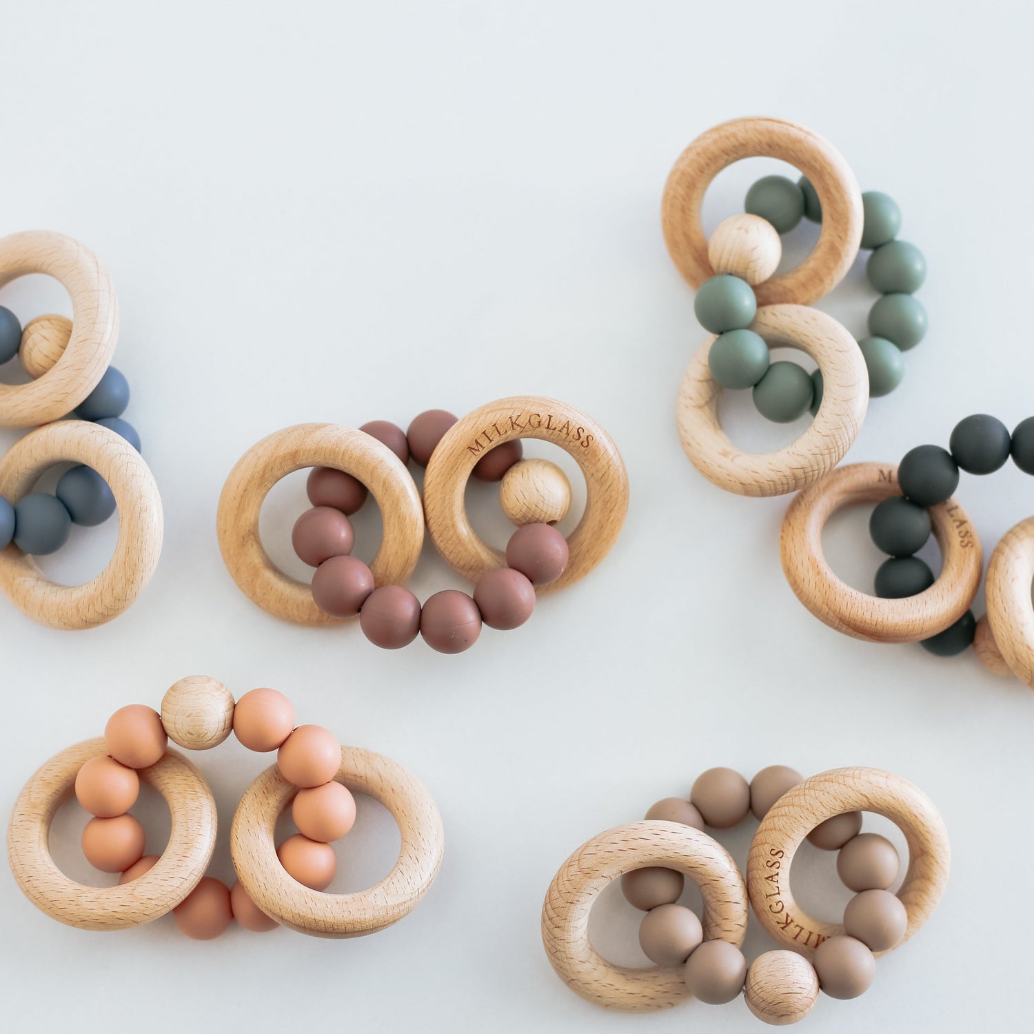 Ring Teether | Wood Baby Teether | Silicone Teether