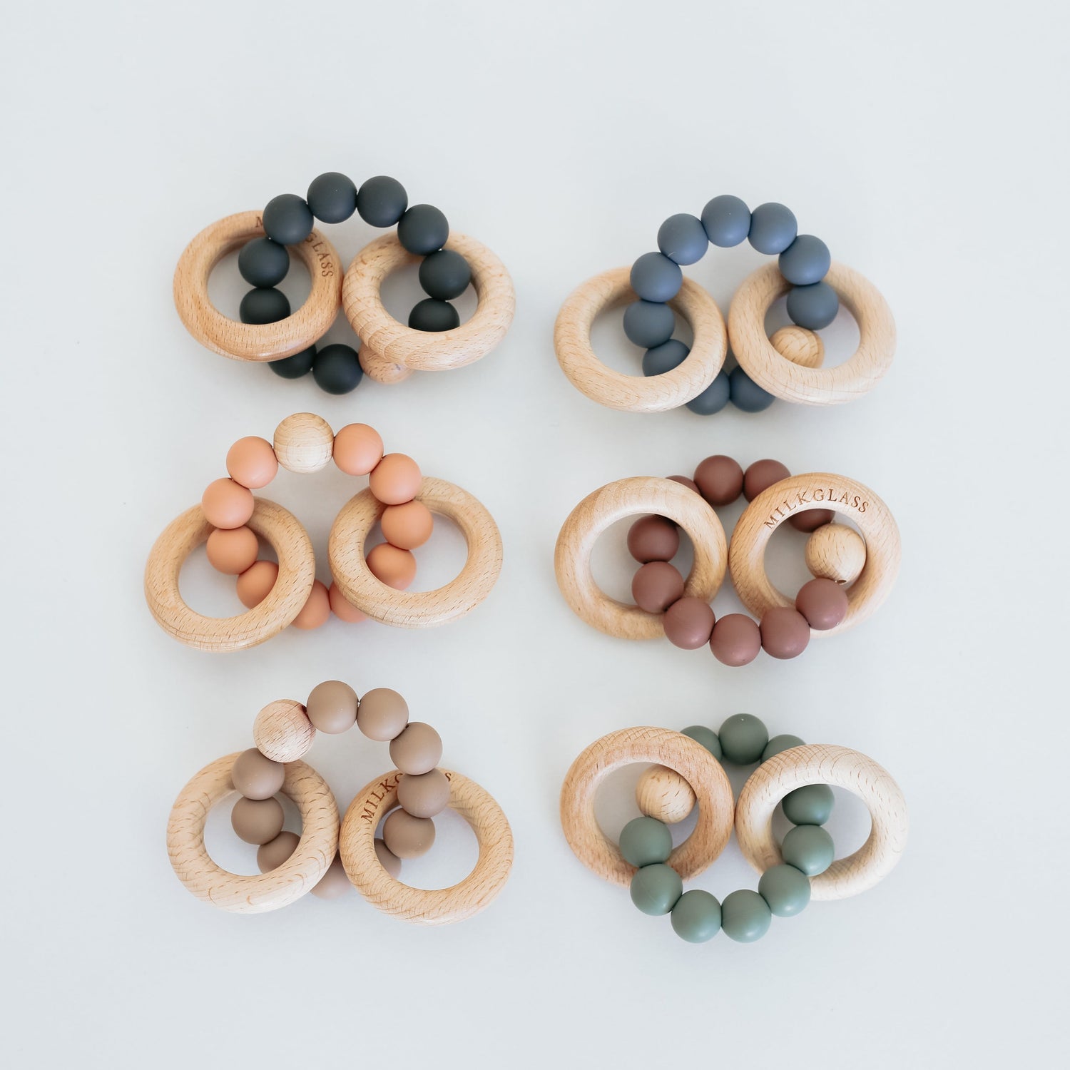Ring Teether | Wood Baby Teether | Silicone Teether