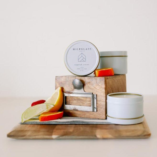 Milkglass hand poured spring collection - soy candle