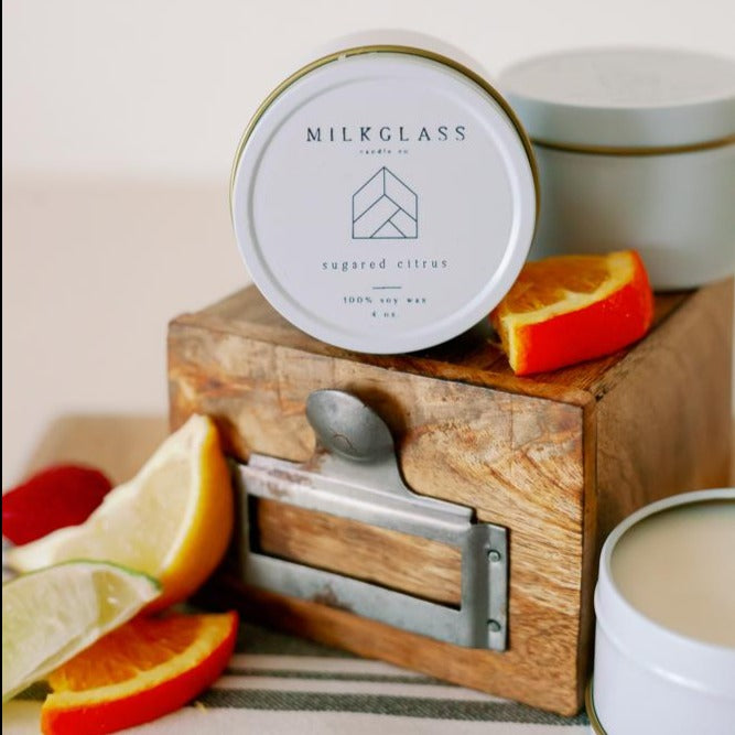 Milkglass hand-poured spring collection - soy candle
