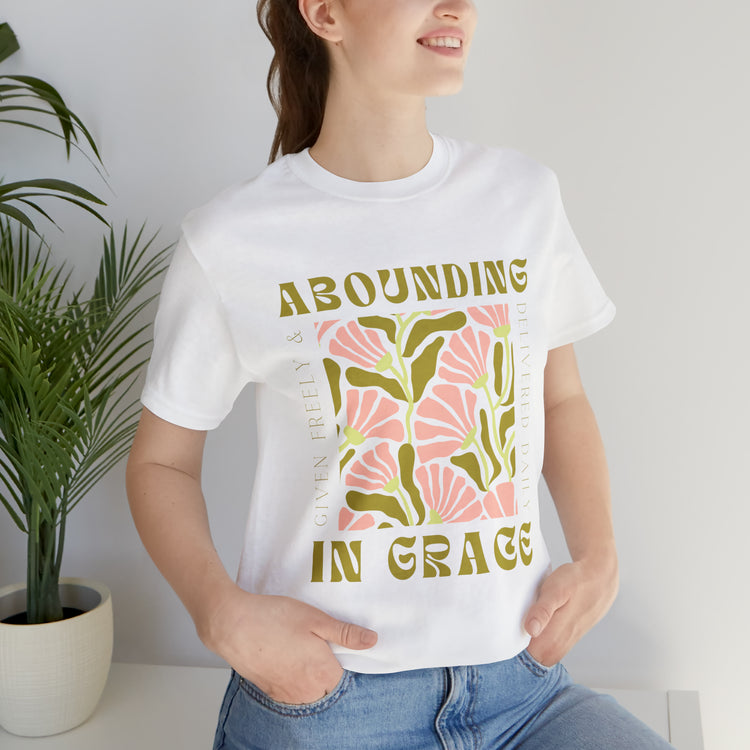 Pink Abounding In Grace Short Sleeve Tee