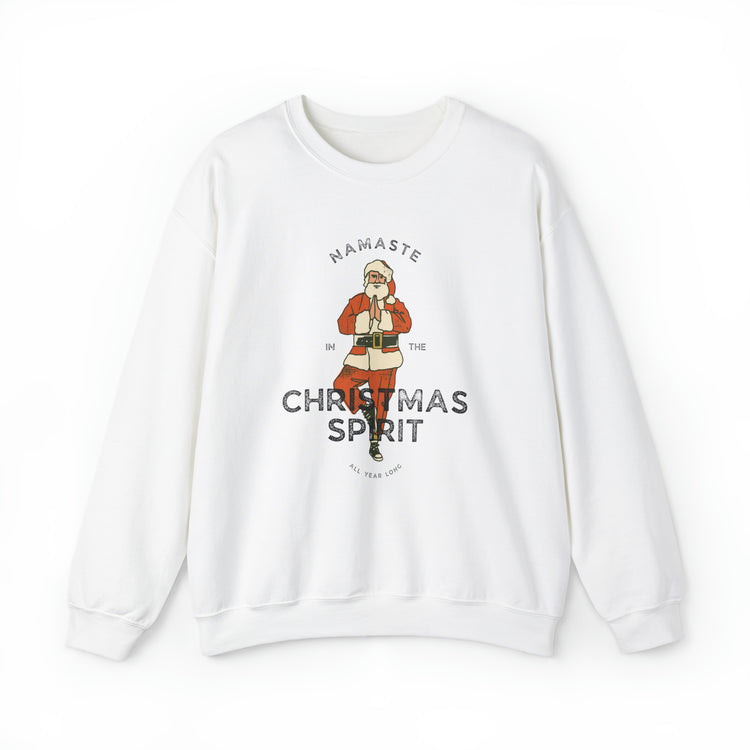 Santa Namaste In The Christmas Spirit Crewneck Sweatshirt