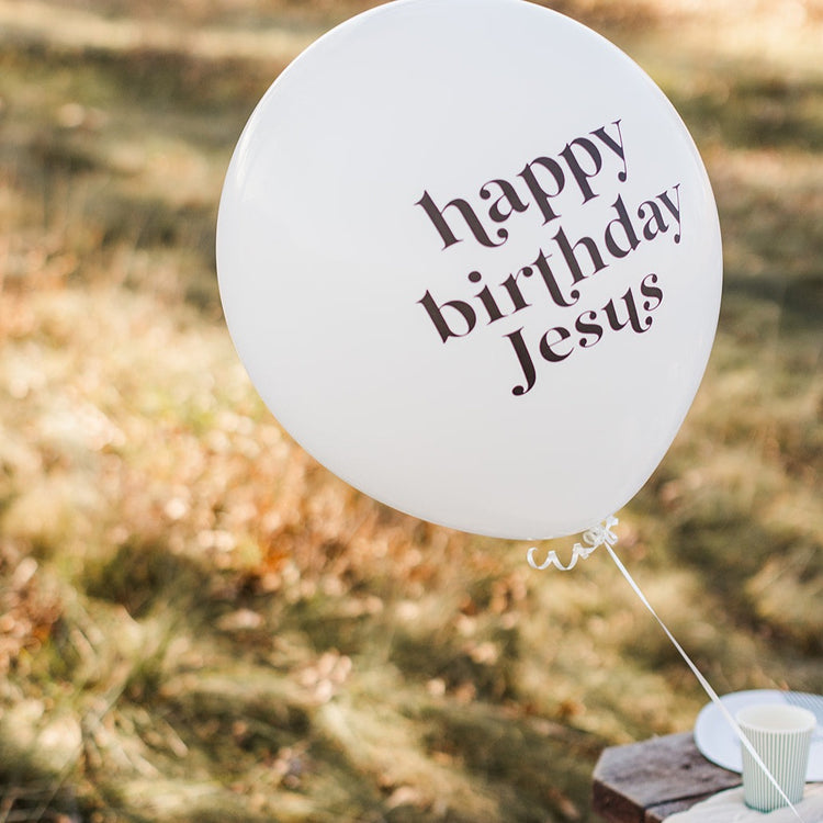 18" Happy Birthday Jesus Balloon
