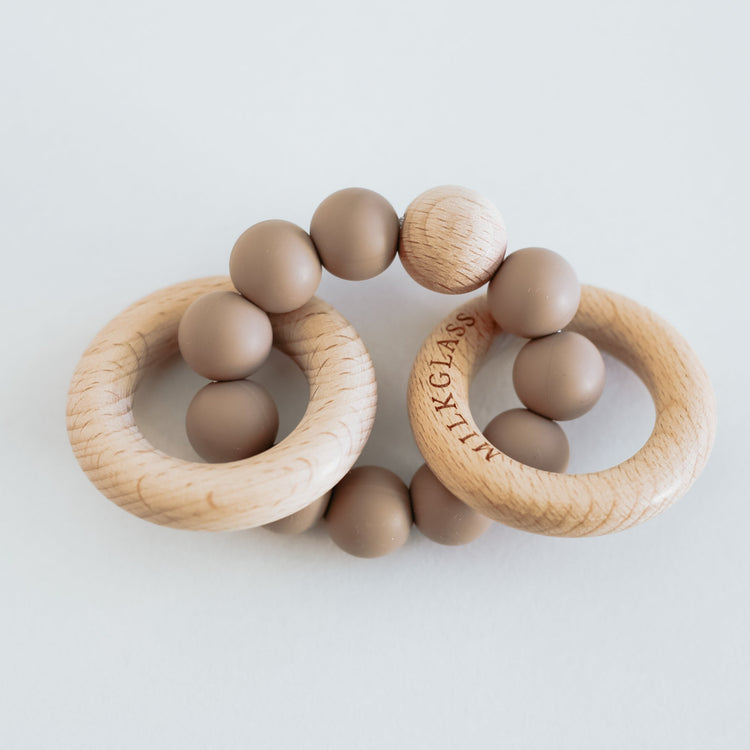 Ring Teether | Wood Baby Teether | Silicone Teether
