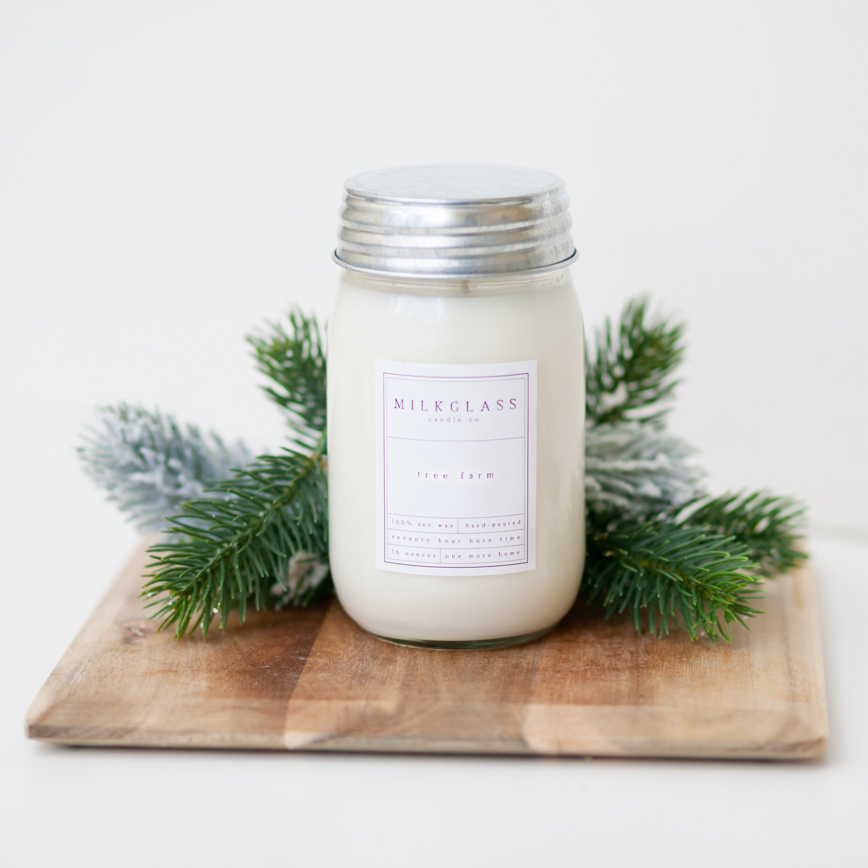 Tree Farm 16 oz Mason Jar Candle - Vintage Charm Homestead